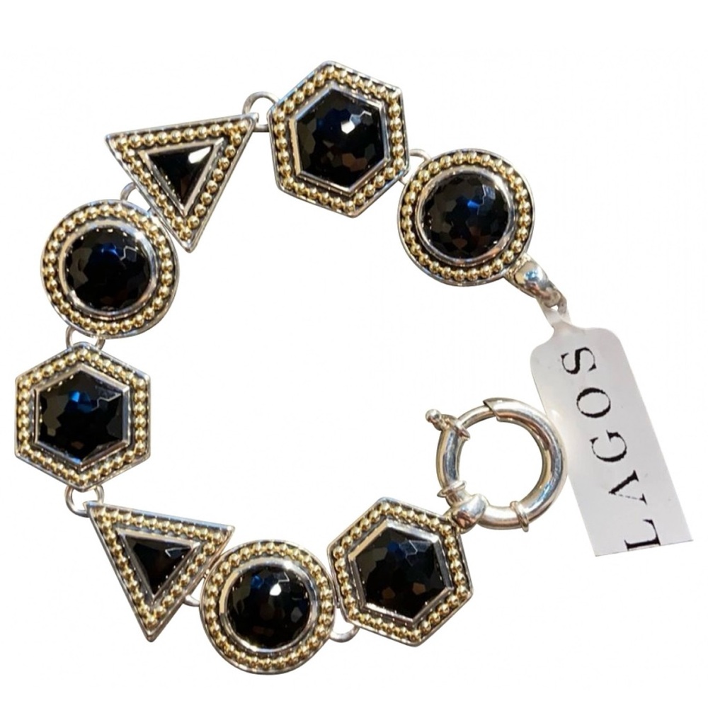 LAGOS Silver and Gold Geometric Bracelet